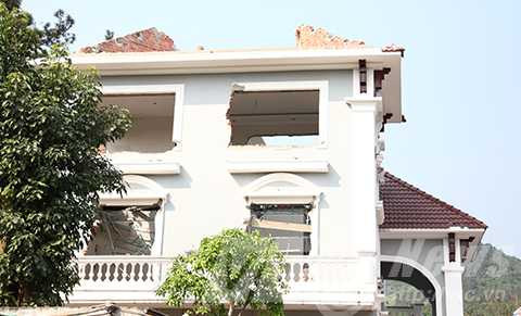 biệt phủ, tướng công an, Đà Nẵng, xây trái phép, tháo dỡ, đập phá