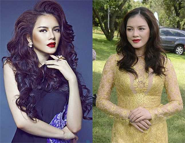 Thiếu đi những phần mềm chỉnh sửa, nhan sắc người đẹp họ Lý thiếu vẻ rạng ngời, quyến rũ.