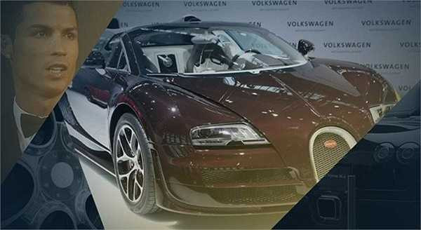 Hay ho nhất trong dàn xe của Ronaldo là Bugatti Veyron - trị giá 1,35 triệu euro.