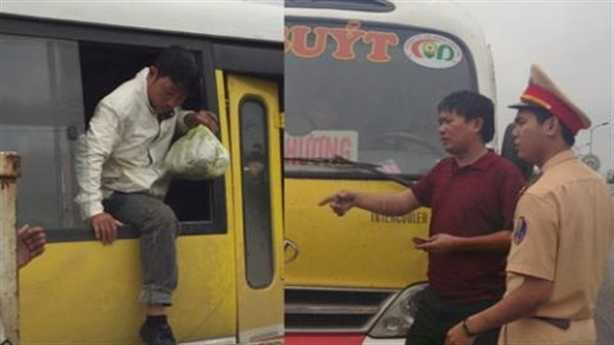 Khách chui trong hầm xe giúp tài xế tránh CSGT