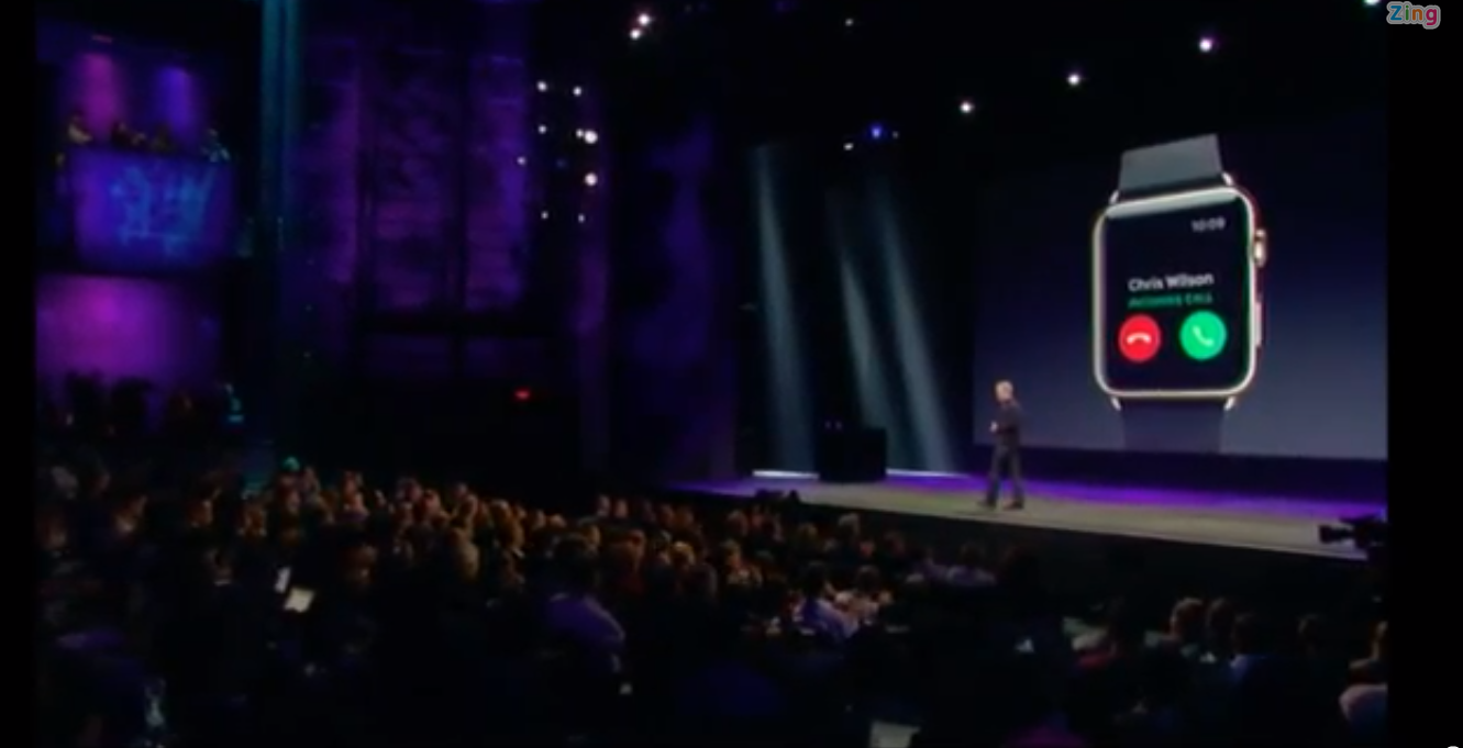 Giao diện trả lời điện thoại trên Apple Watch 