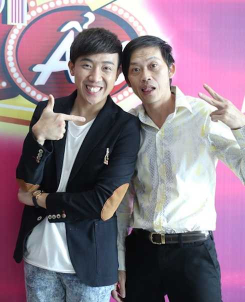 Hoài Linh và Trấn Thành.