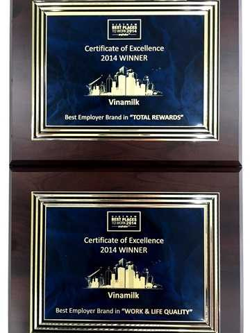 Vinamilk đứng thứ 2 trong Top 100 nơi làm việc tốt nhất Việt Nam