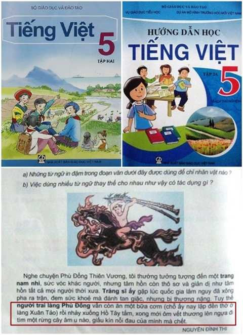 Sách Tiếng Việt lớp 5, Hướng dẫn học Tiếng Việt lớp 5 và đoạn văn về Thánh Gióng đang gây tranh cãi