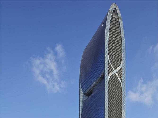 Tòa nhà Pearl River với những turbine phát điện lấy từ sức gió rất thân thiện