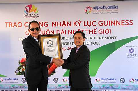 Đà Nẵng, gỏi cuốn, dài 500m, kỷ lục Guinness, biển, du lịch