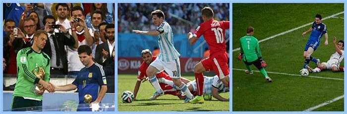 Messi đoạt giải cầu thủ xuất sắc nhất World Cup 2014. 