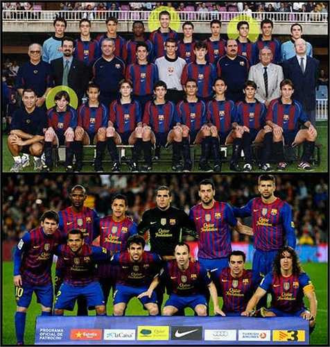 Hai cầu thủ 'nằm gai nếm mật' cùng Messi từ đội trẻ lên đội một Barcelona là Gerrard Pique và Cesc Fabregas. Nhưng cả hai lại không phải là những gắn bó với Messi lâu nhất, bởi Pique từng có giai đoạn ở Man Utd và Fabregas thì đã chuyển đến Chelsea. 