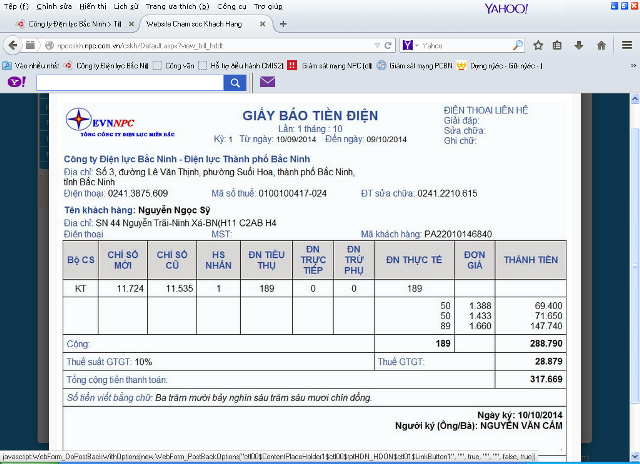 Cách tra cứu hóa đơn tiền điện online