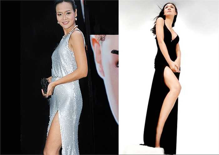 Đôi chân dài tuyệt mỹ này giúp cô chiếm được vị trí vedette nhiều năm vào thập niên 90.