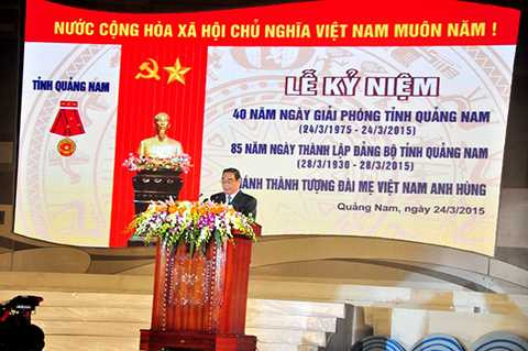 Quảng Nam, kỷ niệm, 40 năm giải phóng, pháo hoa, 24/3, tượng đài, Mẹ VNAH