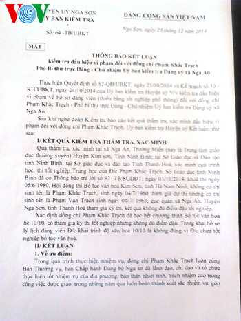 Phó Bí thư xã không thi đỗ tốt nghiệp cấp 3