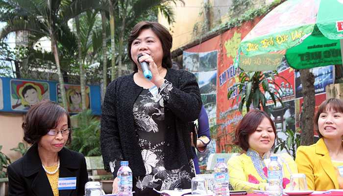 Cô Nguyễn Thị Thuận - hiệu trưởng THCS Tô Hoàng (Hà Nội