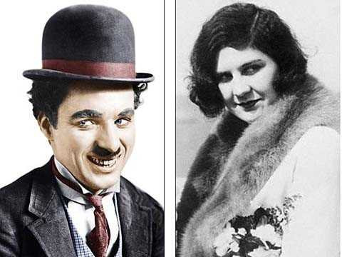 Charlie Chaplin (trái) và Lita Grey