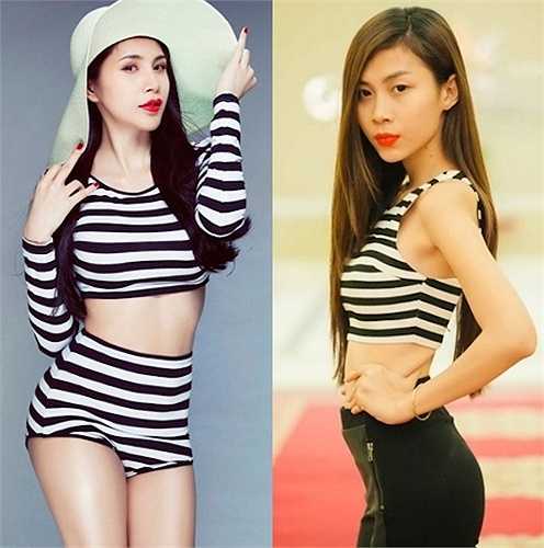 Gương mặt Thủy Tiên và mẫu chuyển giới Lan Phương có nhiều điểm tương đồng.