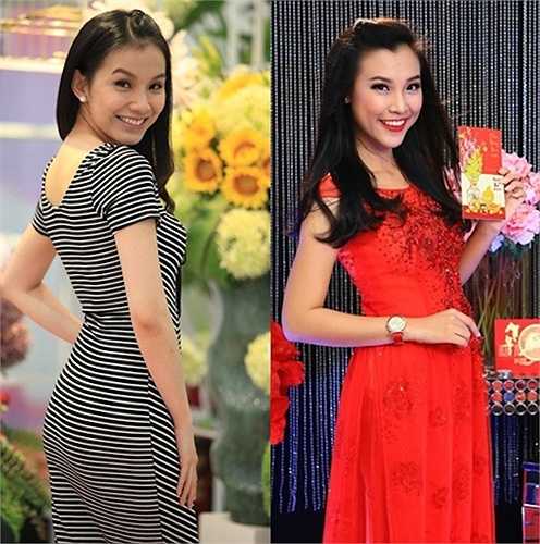 Hoa hậu Thùy Lâm và Á hậu Hoàng Oanh giống nhau với gương mặt thanh thoát và vẻ yêu kiều.