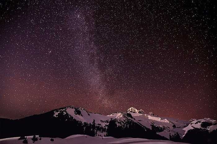 Dải thiên hà Milky Way chụp từ British Colombia, Canada
