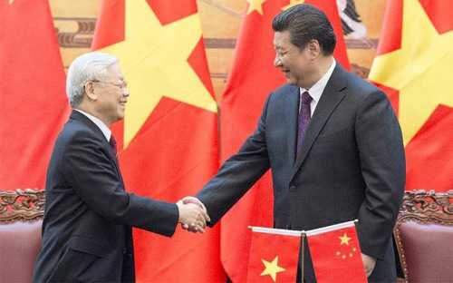 Tổng bí thư Nguyễn Phú Trọng và Tổng bí thư - Chủ tịch Trung Quốc Tập Cận Bình