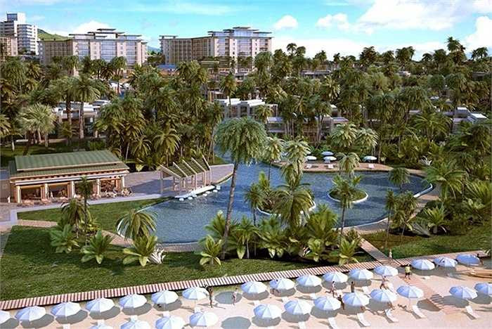 Vào thời điểm này, dự án có 200 biệt thự, 400 căn hộ tương đương với 30.000 đơn vị kỳ nghỉ mỗi năm và nhiều dịch vụ khác như trung tâm mua sắm, nhà hát, nhà hàng…