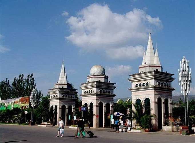 Không gian xanh khắp nơi, ảnh chụp công viên Hối Long. 