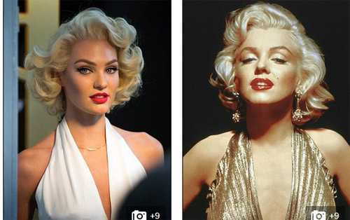Candice tái hiện lại hình ảnh kinh điển của Marilyn