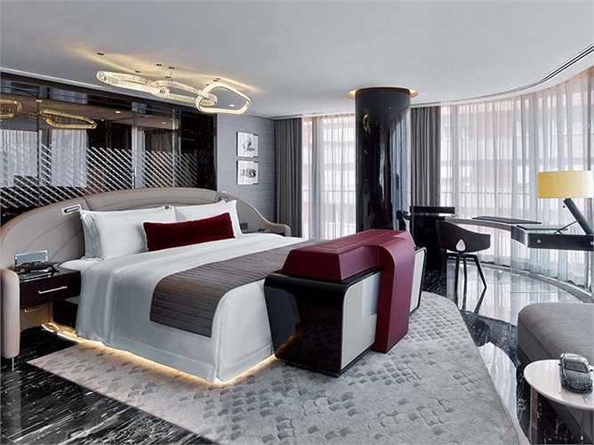Khách sạn St. Regis ở Istanbul, Thổ Nhĩ Kỳ đã lấy cảm hứng từ những chiếc siêu xe Bentley để thiết kế dãy phòng nghỉ loại sang trọng của mình