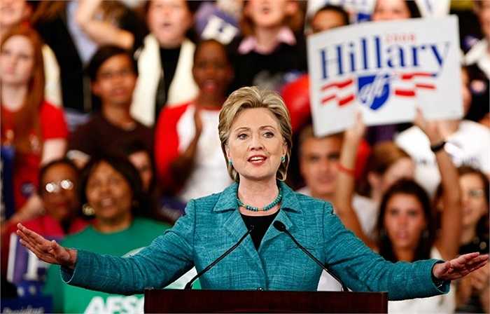 Bà Hillary trong cuộc vận động tranh cử năm 2008