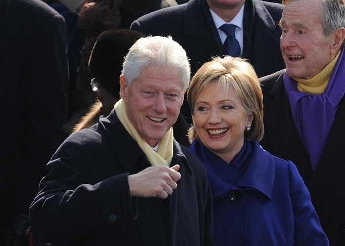 Ngoại trưởng Hillay Clinton và chồng tham dự lễ nhậm chức Tổng thống Obama ngày 20/1/2009