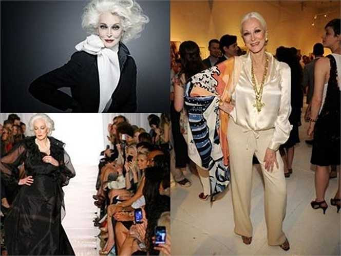 Carmen Dell'Orefice là một siêu mẫu 80 tuổi bà vẫn tự tin sải bước trên sàn catwalk và khoe thân hình thon gọn còn nhiều nét trẻ trung của mình.