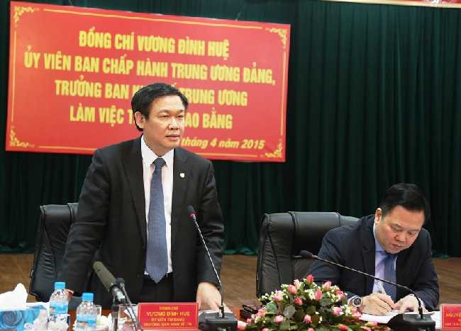 Ban Kinh tế Trung ương làm việc tại tỉnh Cao Bằng