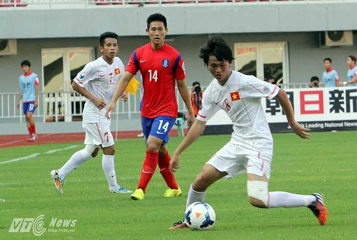 Đây là hình ảnh Tuấn Anh ở giải U19 châu Á. Một giải đấu không thành công của U19 Việt Nam nhưng cá nhân Tuấn Anh vẫn để lại những ấn tượng. (Ảnh: Hà Thành)