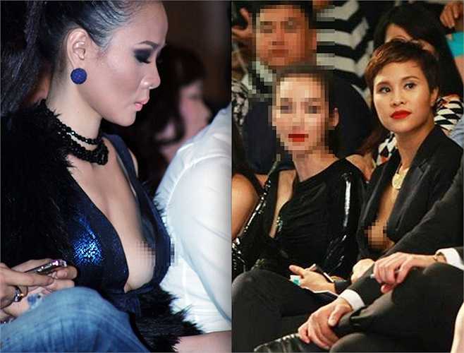 Dương Yến Ngọc và Phương Mai từng gặp sự cố vô cùng phản cảm khi diện đồ sexy không mặc đồ lót, không miếng dán ngực.