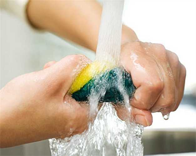 Giẻ rửa bát: Là một trong những thứ bẩn nhất trong nhà bạn, bẩn gấp 200.000 lần bệ ngồi bồn cầu và là ổ chứa mầm bệnh, thậm chí có thể dẫn đến bại liệt ở người.