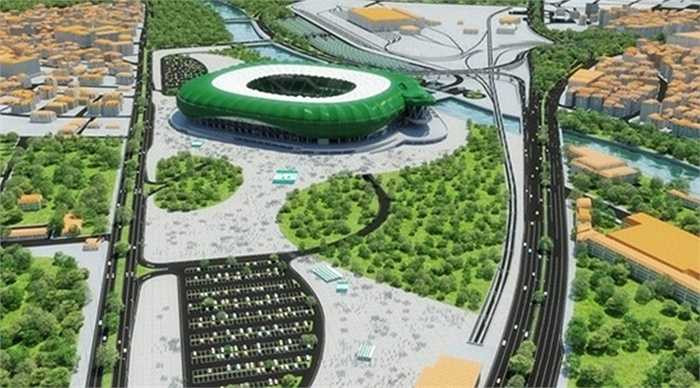 Với kiến trúc mô phỏng hình một chú cá sấu xanh - biệt danh của đội bóng - đây là sân có kiến trúc độc đáo bậc nhất châu Âu