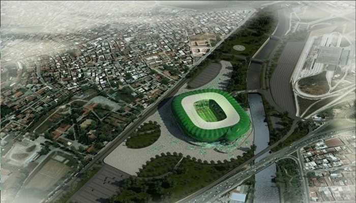 Sân Timsah Arena nhìn từ trên cao