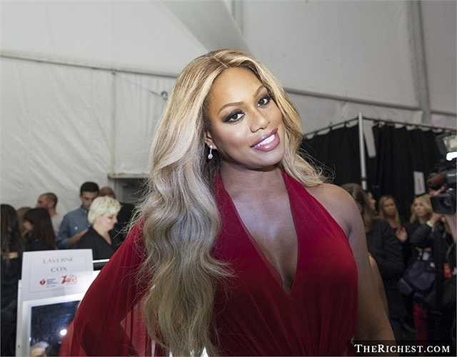 Laverne Cox - Tài sản: 2 triệu USD. Người mẫu nổi tiếng từng xuất hiện trong nhiều video ca nhạc và các show truyền hình thực tế. Hiện nay, Laverne Cox đang lấn sân sang lĩnh vực điện ảnh