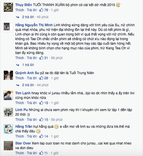Khán giả cho rằng, cái kết của Tuổi thanh xuân dở nhất trong năm. 