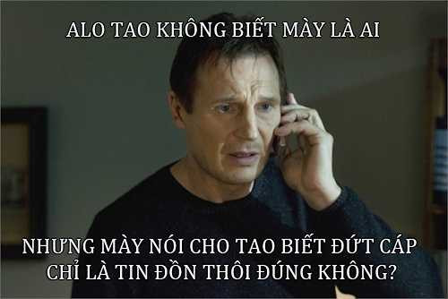 Bức ảnh của nam tài tử điện ảnh nổi tiếng Liam John Neeson cũng bị mang ra chế