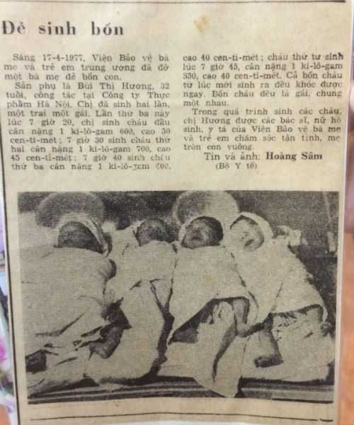 Chuyện chưa kể về ca sinh 4 'chấn động' được cố Thủ tướng Phạm Văn Đồng đỡ đầu