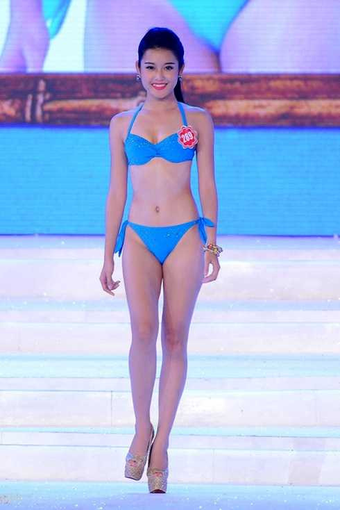 Huyền My trong thời điểm đang dự cuộc thi Hoa hậu Việt Nam 2014