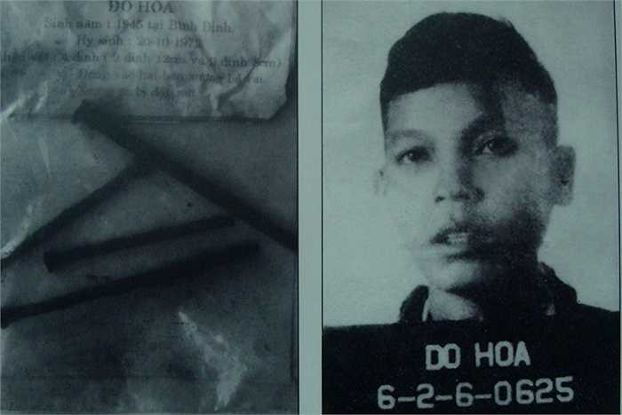 Đồng chí Đỗ Hòa (Bình Định) bị đóng đinh vào hộp sọ, hy sinh ngày 20/10/1972.