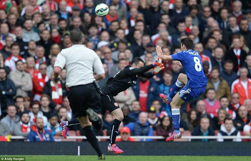 Cú va chạm cực mạnh của Ospina và Oscar