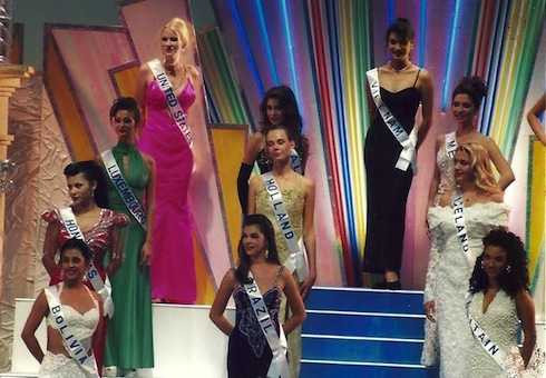 Trương Quỳnh Mai tại quộc thi Hoa hậu Quốc tế 1995.