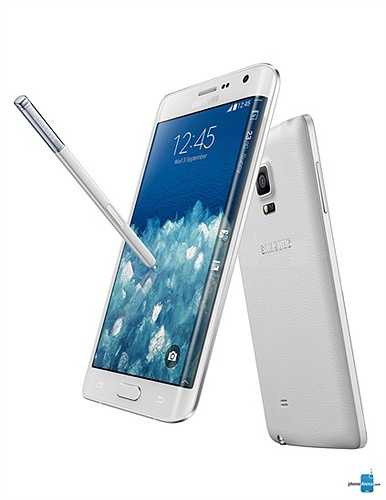 Samsung Galaxy Note Edge là phiên bản cong của Galaxy Note 4 và tất nhiên cũng có thiết kế nắp lưng bọc giả da và viền kim loại. Trông chiếc điện thoại khá 'chất' và cực bắt mắt.