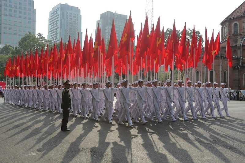 Hình ảnh đầu tiên lễ diễu binh mừng 40 năm ngày thống nhất