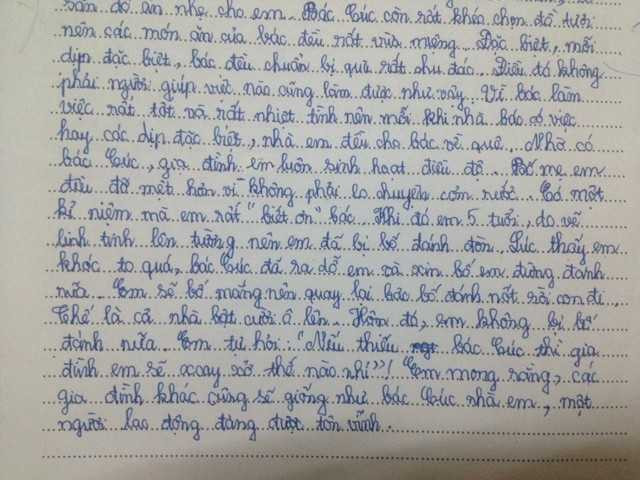 Bài văn tiểu học về người giúp việc khiến cô giáo bất ngờ