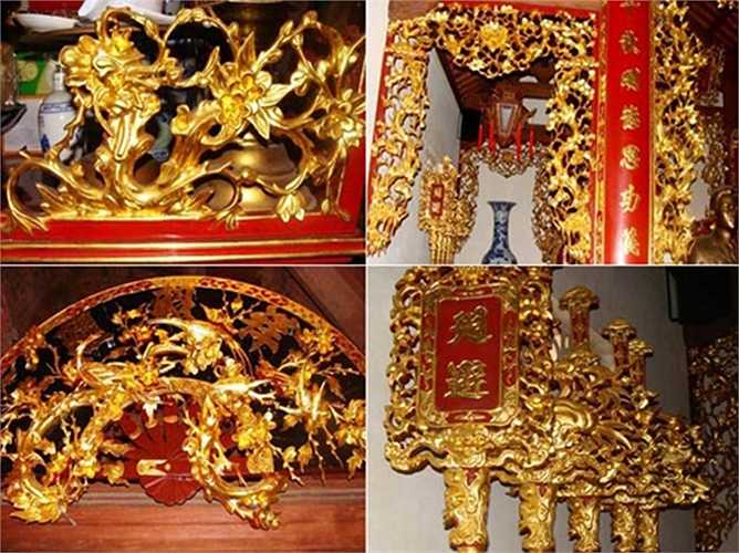 Không chỉ có vậy, các chi tiết trang trí trong nhà đều được dát vàng. Gia chủ dùng tới 60 cây vàng để làm đẹp cho các vật dụng.