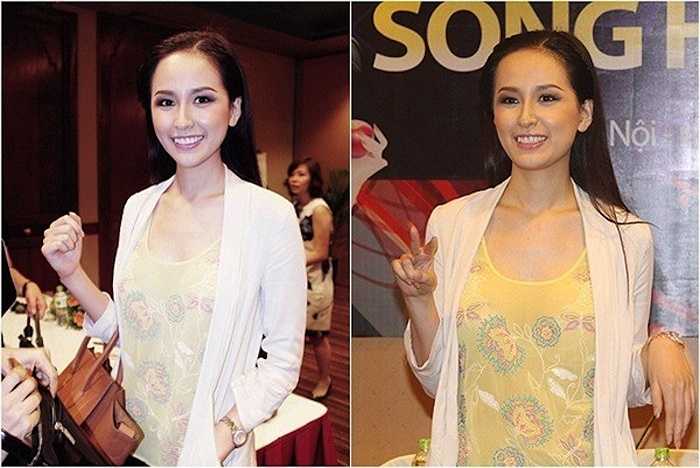 Hồi năm 2012, cô từng khiến cư dân mạng 'tá hoả' vì bỗng dưng xuất hiện với chiếc cằm V-line trong một số bức hình. Tuy nhiên, đây chỉ là một sản phẩm của photoshop.