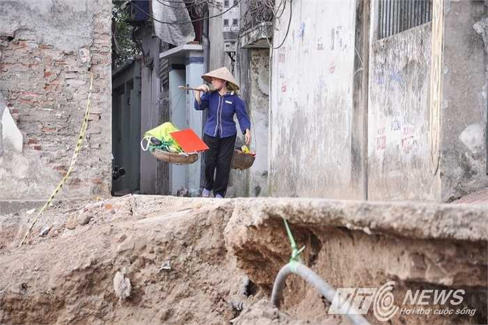 Lối đi trước đây bị thu hẹp.