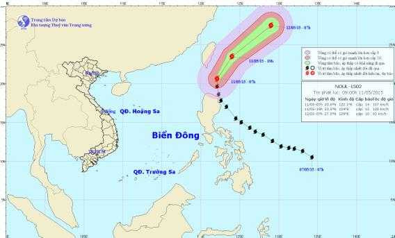 Thông tin mới nhất về hướng đi của siêu bão Noul